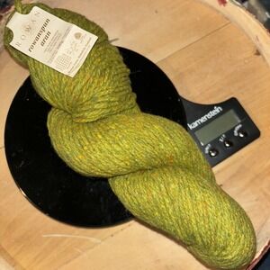 Rowan Spun Aran 100% Pure New Wool Olive Green-colored Flecks England